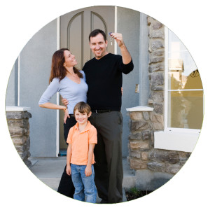 Family with keys to their home