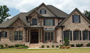 brick and stone house new construction
