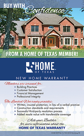 Buy with Confidence from a HOME of Texas Member
